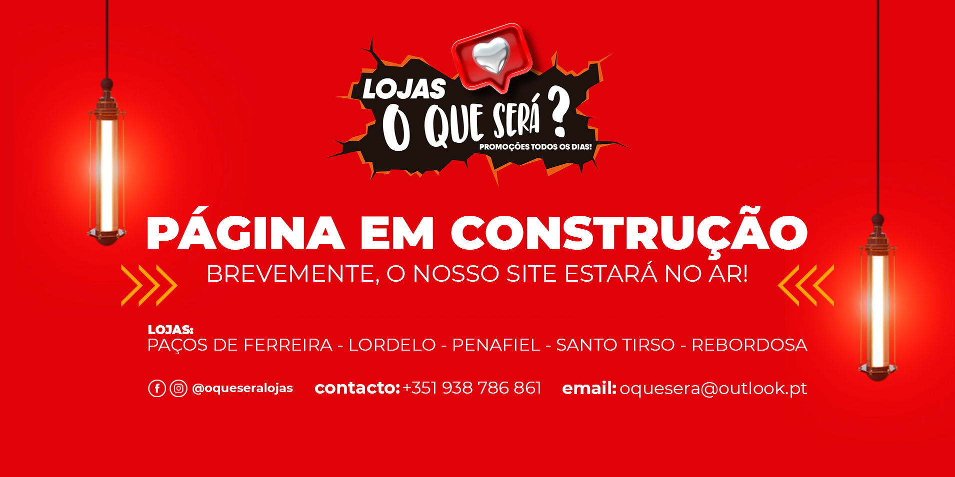 Página em Construção - Lojas O Que Será?